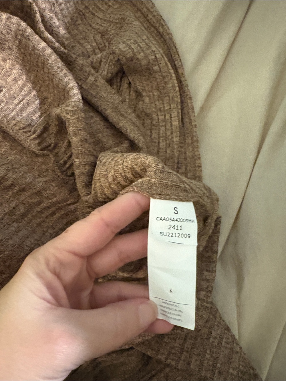 Cupshe Ribbed Tiered Dress - Rust - Picture 5 of 5